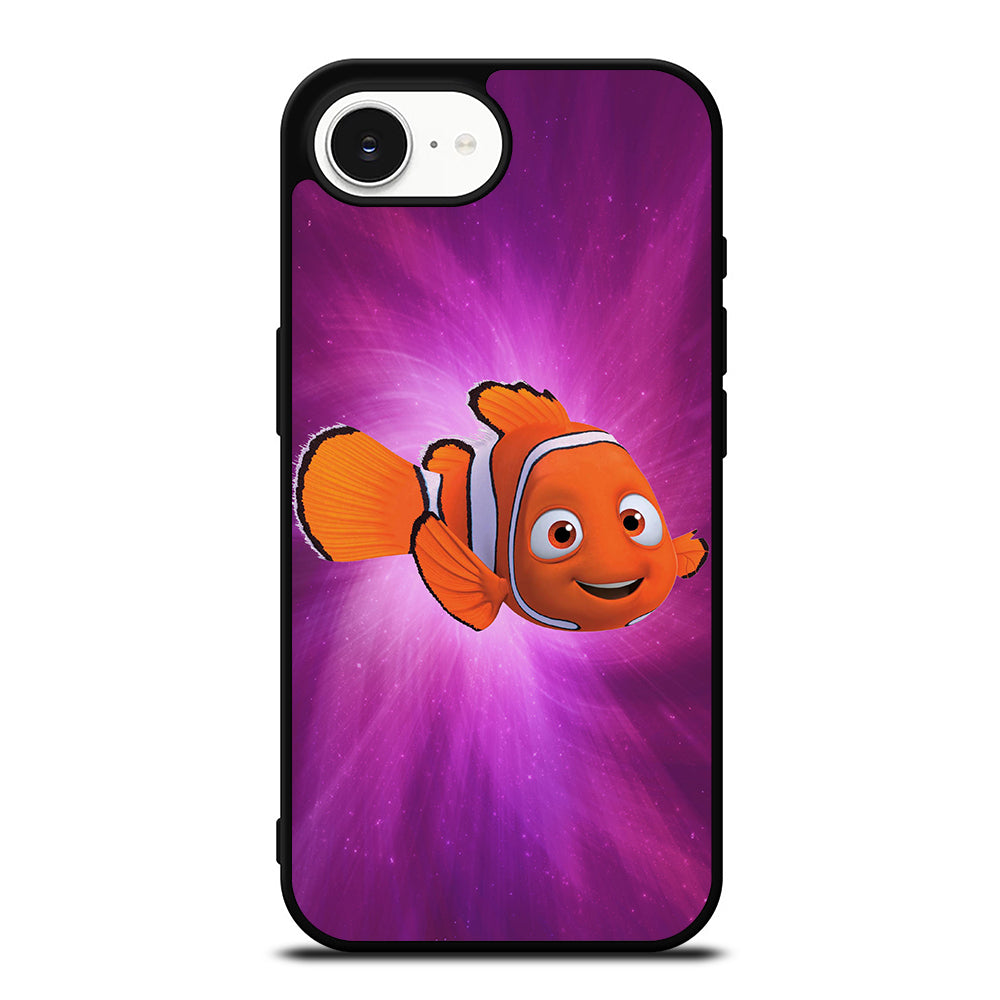 FINDING NEMO CHARACTER iPhone 16e case black TPU silicone rubber protective cover by Casedear