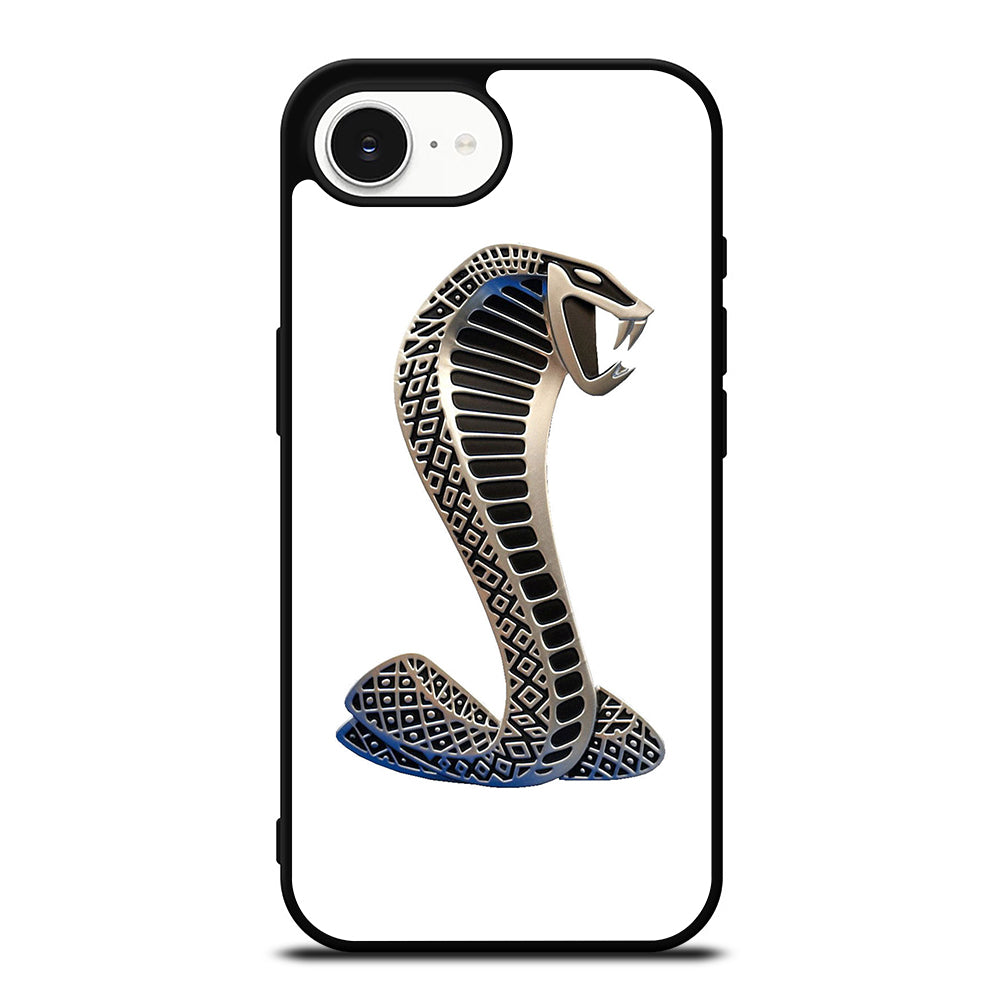 FORD SHELBY COBRA LOGO iPhone 16e case black TPU silicone rubber protective cover by Casedear