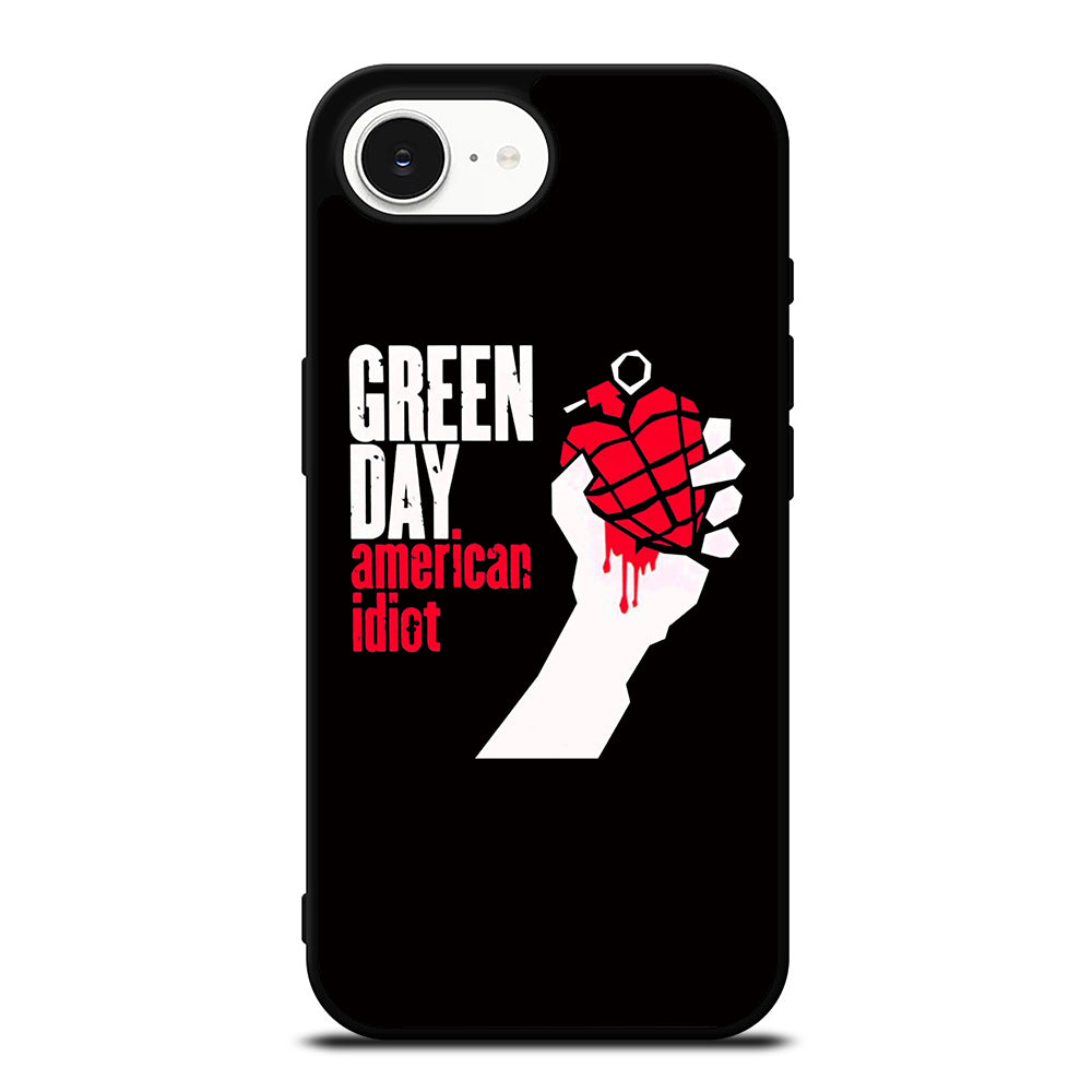 GREEN DAY AMERICAN IDIOT iPhone 16e case black TPU silicone rubber protective cover by Casedear