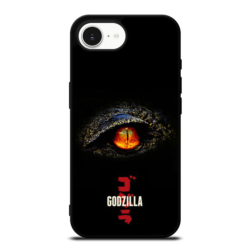 Godzilla Eye iPhone 16e case black TPU silicone rubber protective cover by Casedear