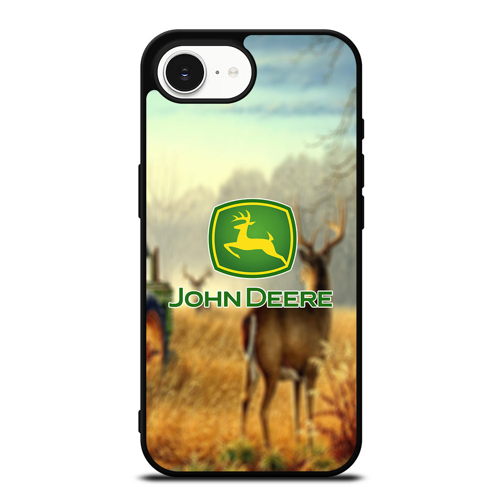 Great John Deere iPhone 16e case black TPU silicone rubber protective cover by Casedear