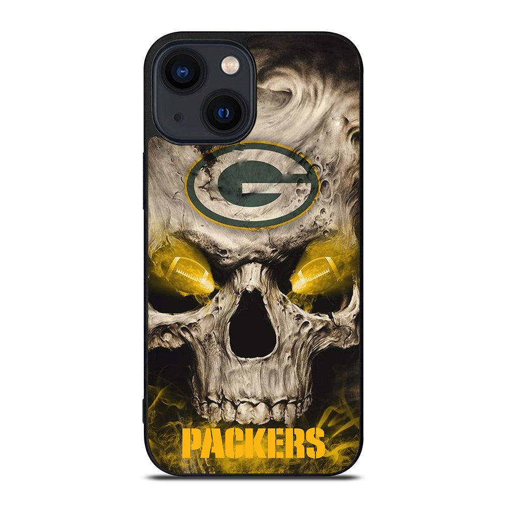 Green Bay Packers Skull iPhone 14 Plus Case