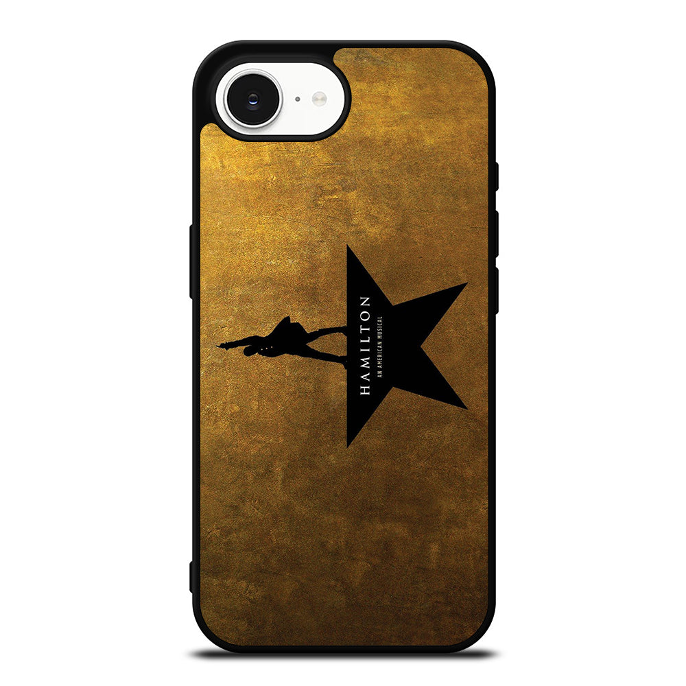 HAMILTON A MUSIC AMERICA iPhone 16e case black TPU silicone rubber protective cover by Casedear