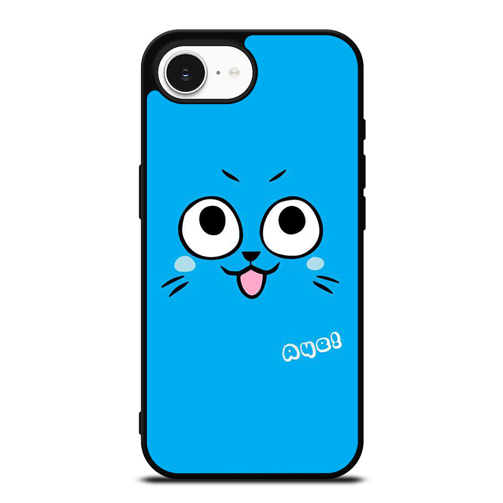 HAPPY FAIRY TAIL CHARACTER iPhone 16e case black TPU silicone rubber protective cover by Casedear