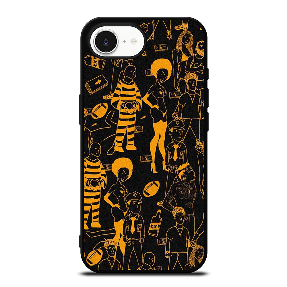 J-COLE THE NEVER STORY iPhone 16e case black TPU silicone rubber protective cover by Casedear