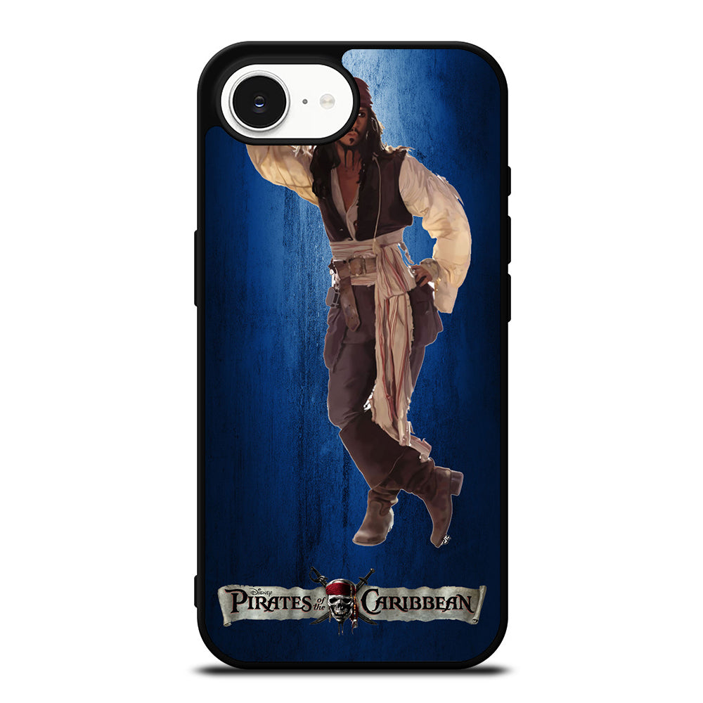 JACK POSE PIRATES OF THE CARIBBEAN iPhone 16e case black TPU silicone rubber protective cover by Casedear