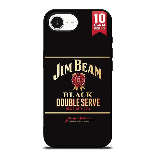 Jim Beam Black Mixed iPhone 16e case black TPU silicone rubber protective cover by Casedear