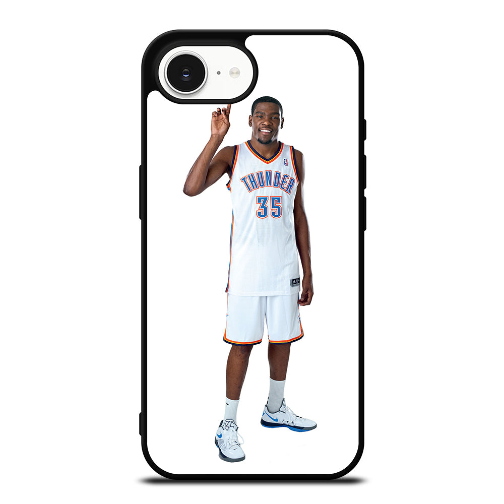 KEVIN DURANT SPINS THE BALL iPhone 16e case black TPU silicone rubber protective cover by Casedear