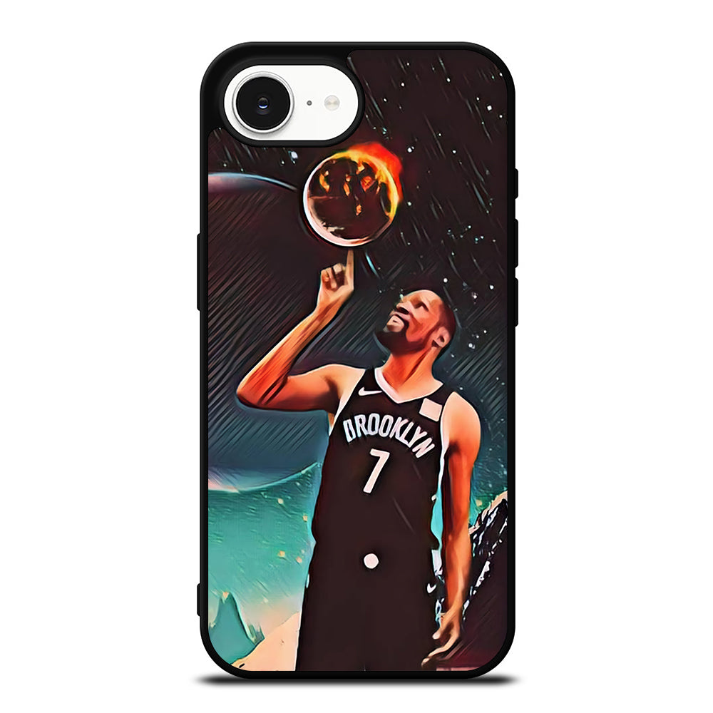Kecin Durant Action Art iPhone 16e case black TPU silicone rubber protective cover by Casedear