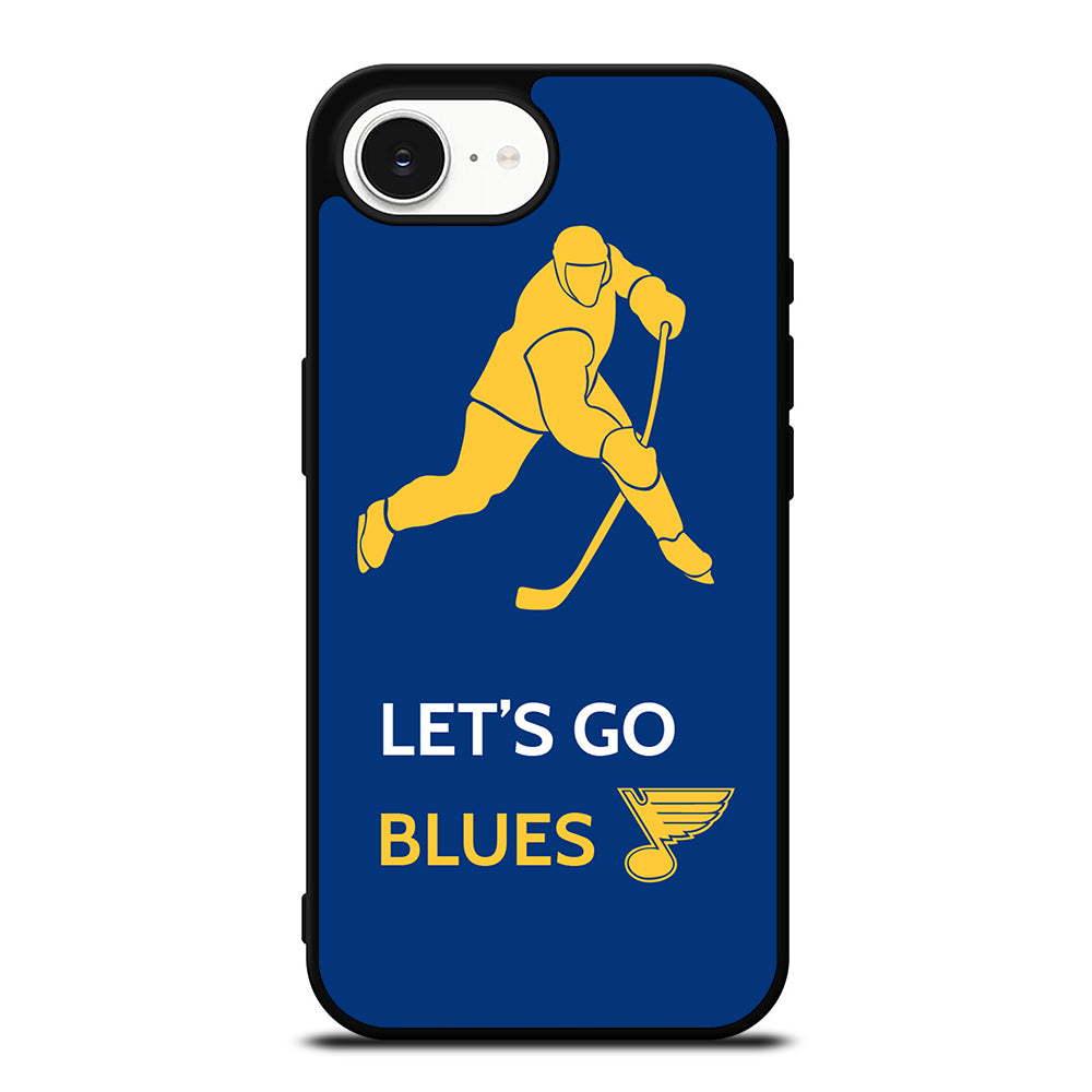 LET'S GO ST LOUIS BLUES iPhone 16e case black TPU silicone rubber protective cover by Casedear