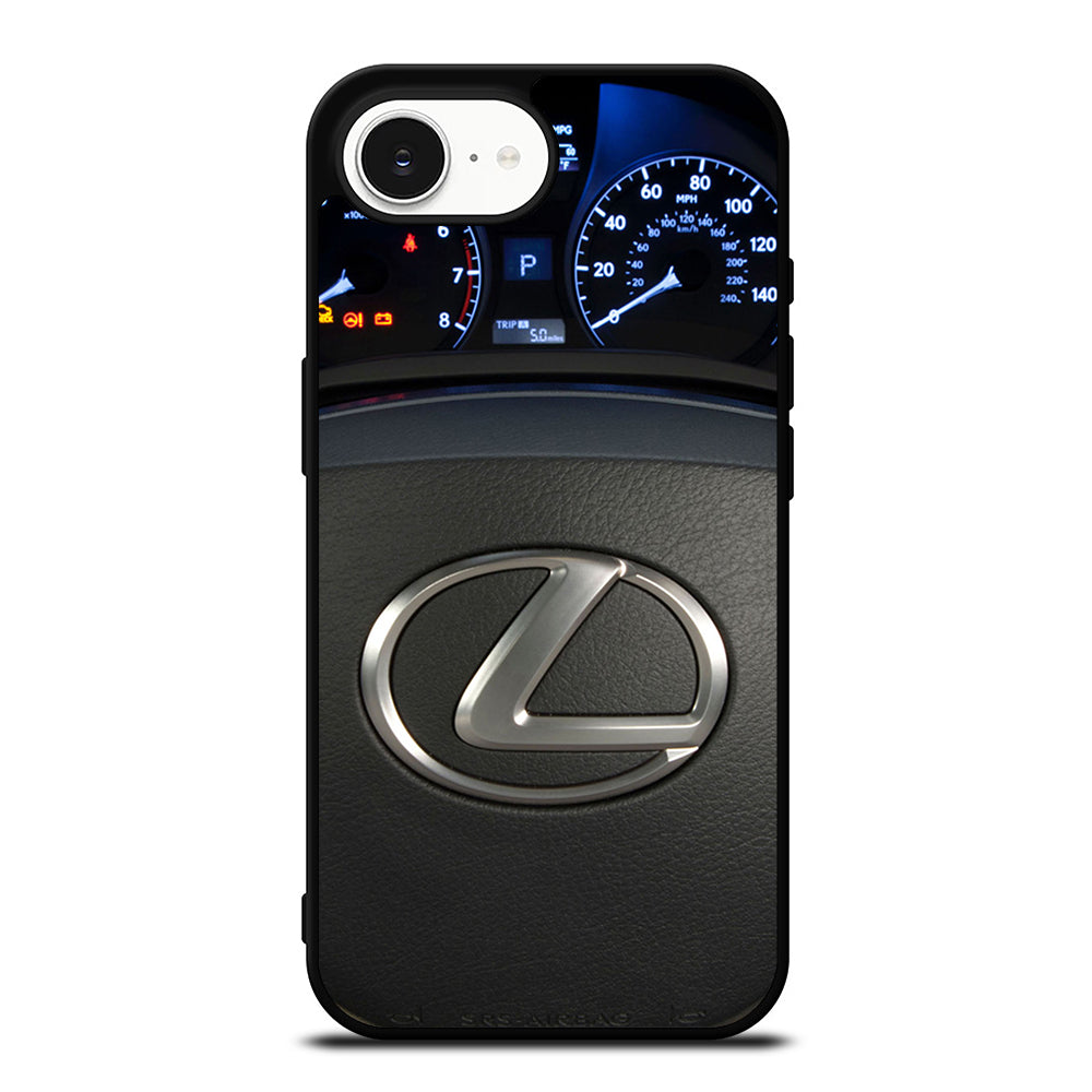 LEXUS STEERING WHEEL iPhone 16e case black TPU silicone rubber protective cover by Casedear