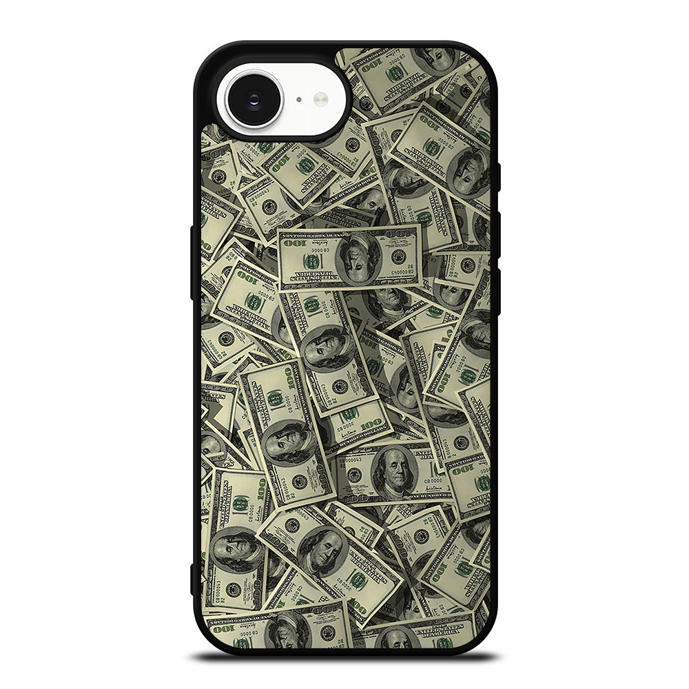 MANY DOLLAR MONEY iPhone 16e case black TPU silicone rubber protective cover by Casedear