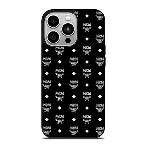 MCM Worldwide Black Wallpaper iPhone 14 Pro Case