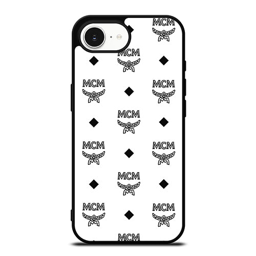 MCM Worldwide Wallpaper iPhone 16e case black TPU silicone rubber protective cover by Casedear