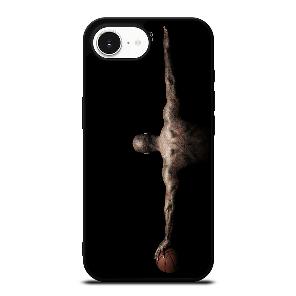 MICHAEL JORDAN BACK iPhone 16e case black TPU silicone rubber protective cover by Casedear