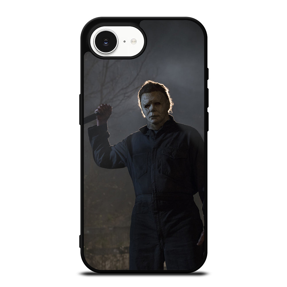 Michael Myers Halloween In Action iPhone 16e case black TPU silicone rubber protective cover by Casedear