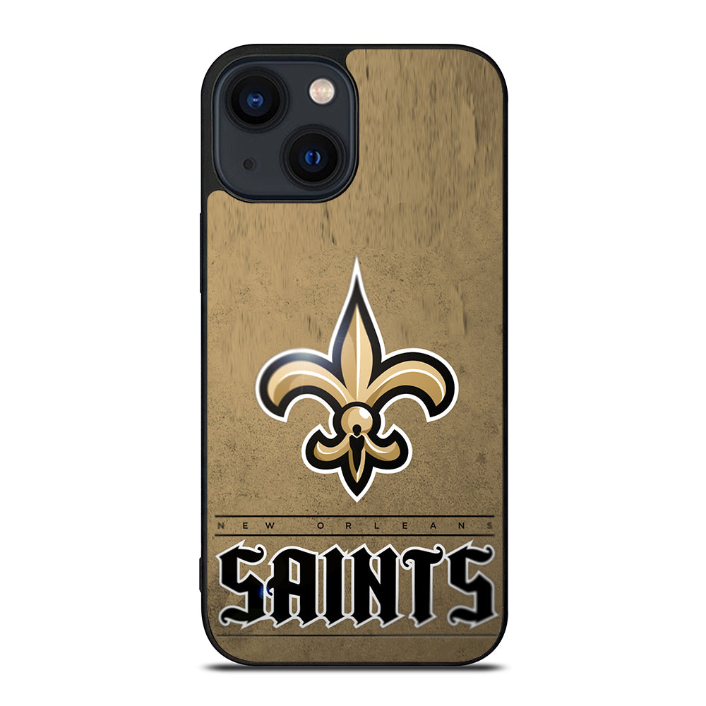 NEW ORLEANS SAINTS LOGO AND BACKGROUND iPhone 14 Plus Case