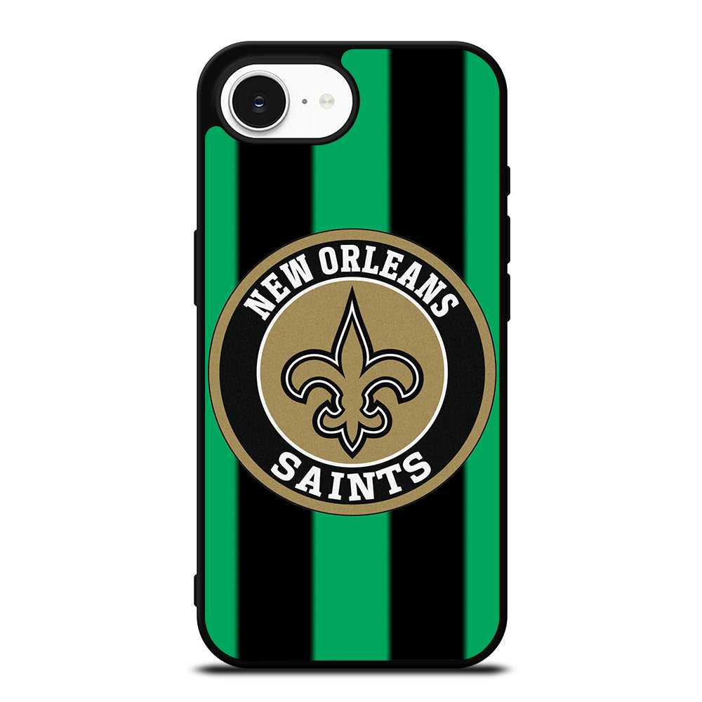 NEW ORLEANS SAINTS WALLPAPER iPhone 16e case black TPU silicone rubber protective cover by Casedear