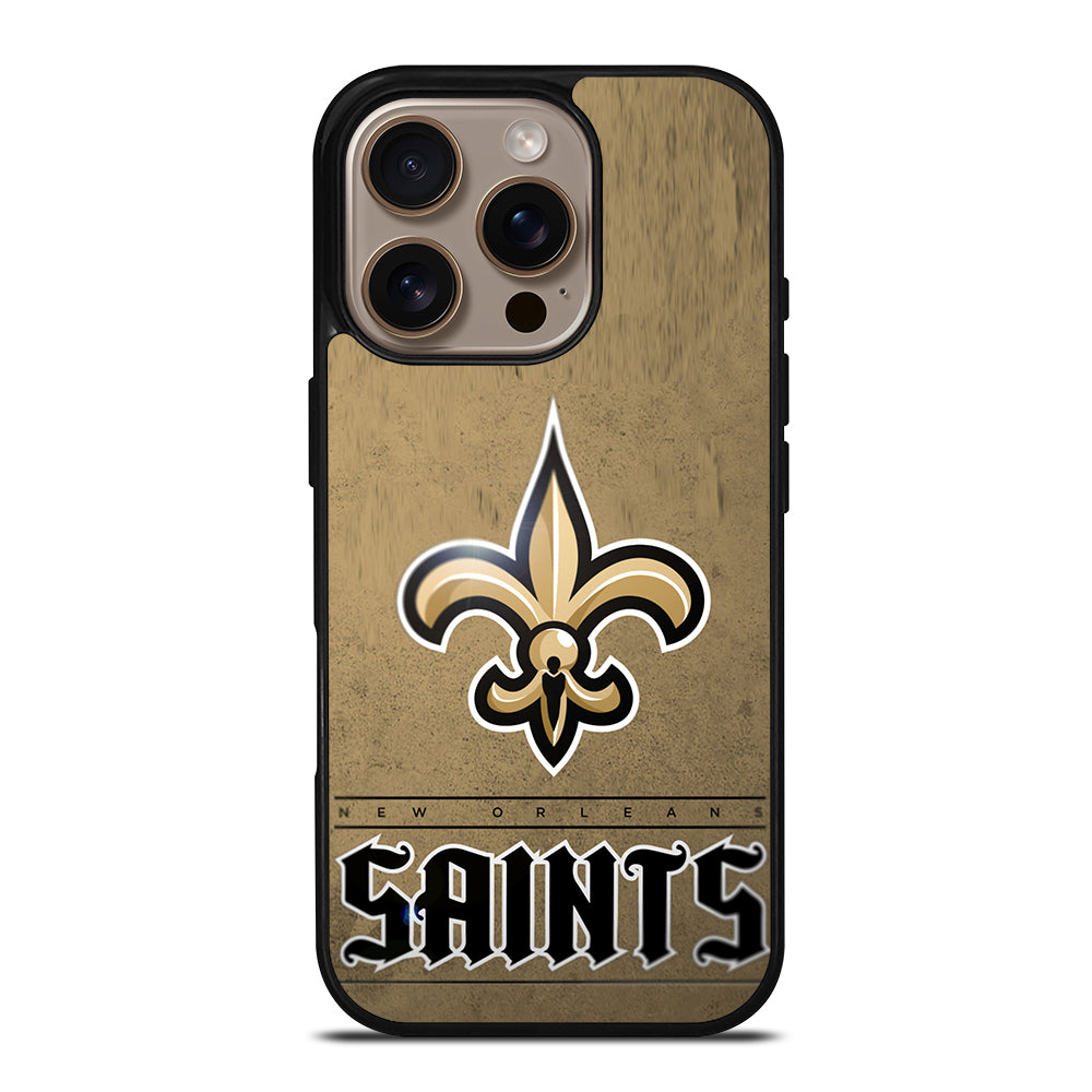NEW ORLEANS SAINTS LOGO AND BACKGROUND iPhone 16 Pro Case