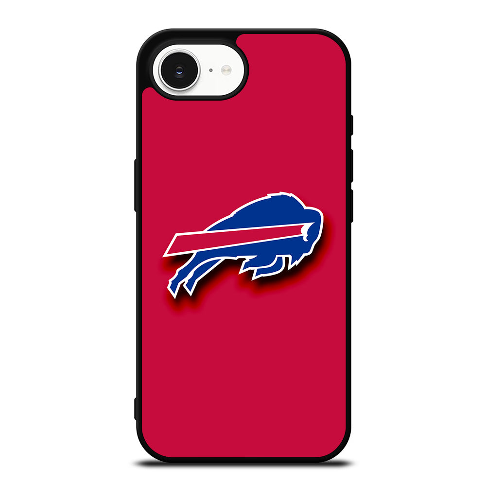 NFL Buffalo Bills Logo iPhone 16e case black TPU silicone rubber protective cover by Casedear