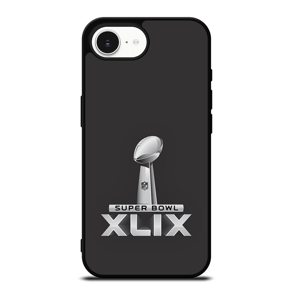 NFL Super Bowl iPhone 16e case black TPU silicone rubber protective cover by Casedear
