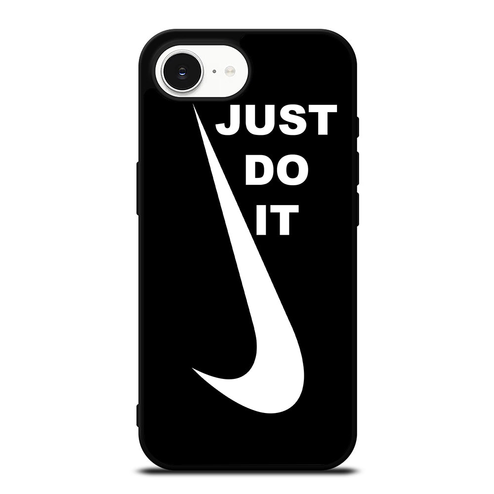 NIKE LOGO JUST DO IT iPhone 16e case black TPU silicone rubber protective cover by Casedear