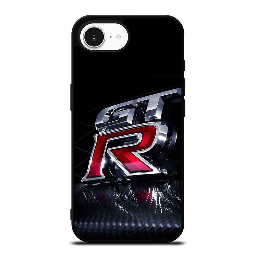 Nissan GTR Logo Skyline Style iPhone 16e case black TPU silicone rubber protective cover by Casedear