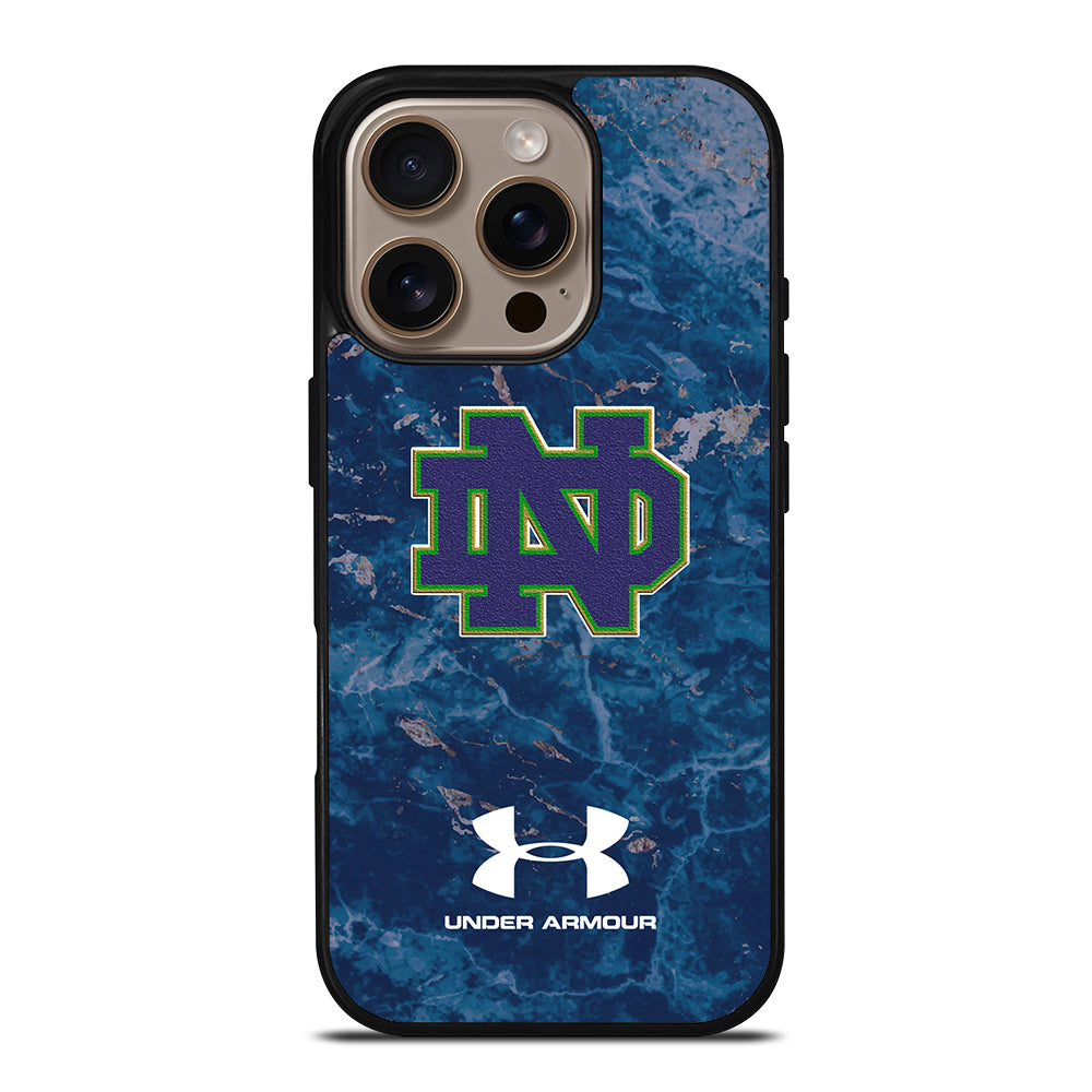 Notre Dame Under Armour Marble iPhone 16 Pro Case