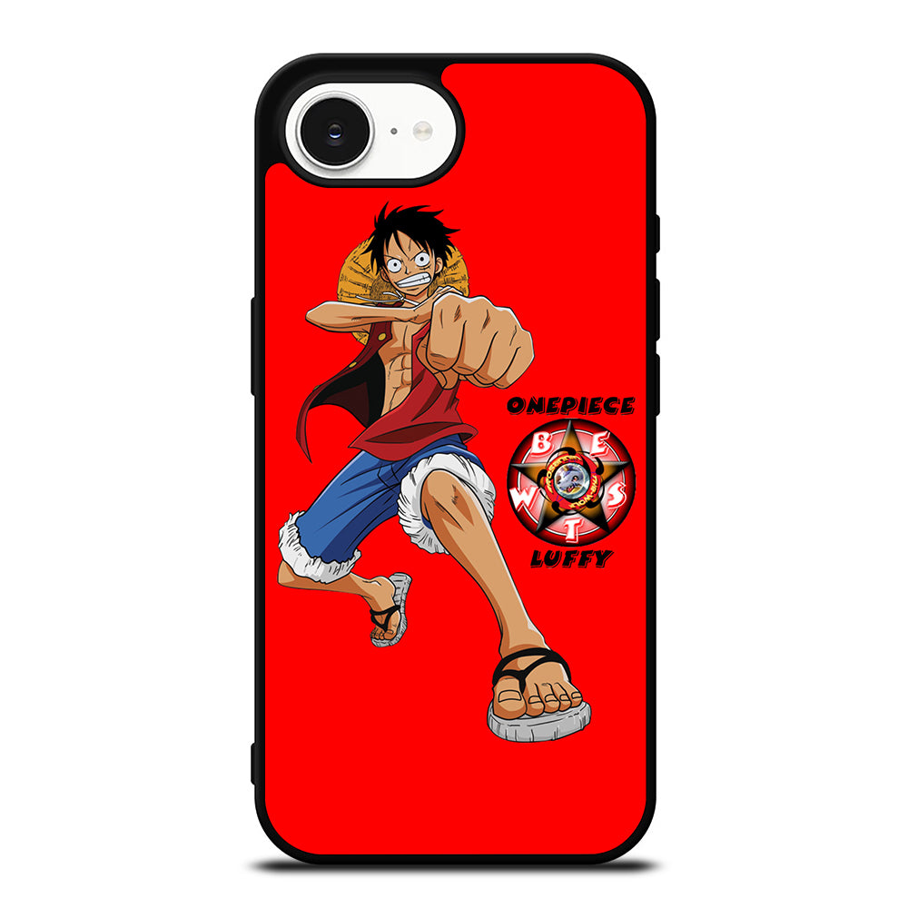 ONE PIECE LUFFY iPhone 16e case black TPU silicone rubber protective cover by Casedear
