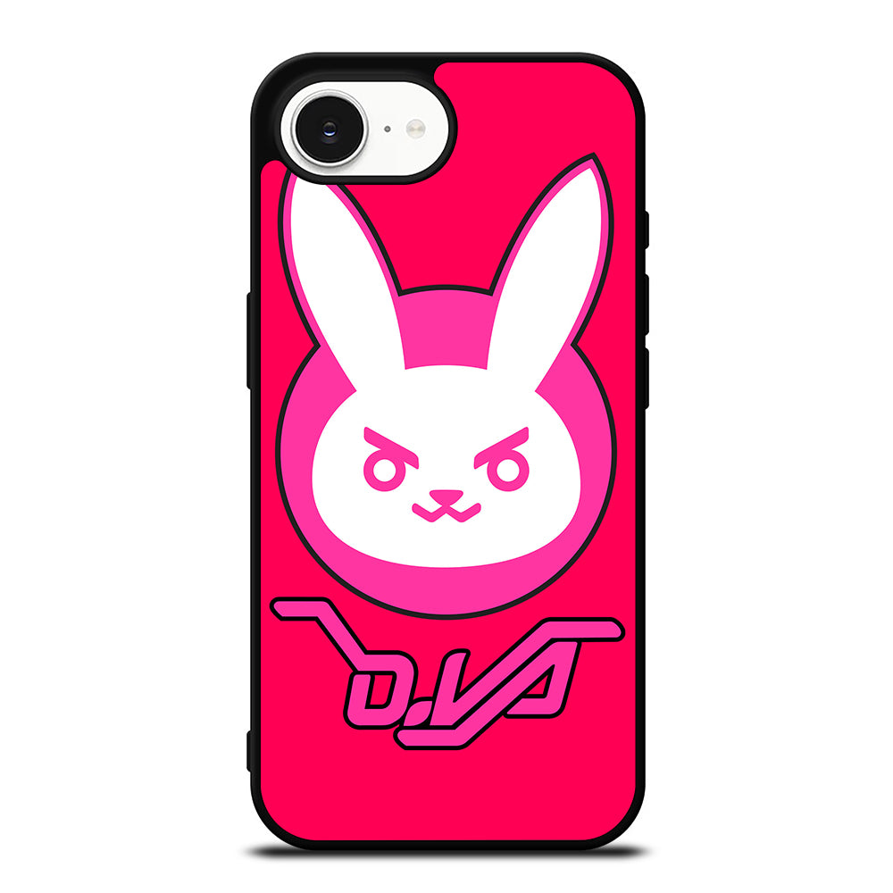 OVERWATCH D.VA RABBIT iPhone 16e case black TPU silicone rubber protective cover by Casedear