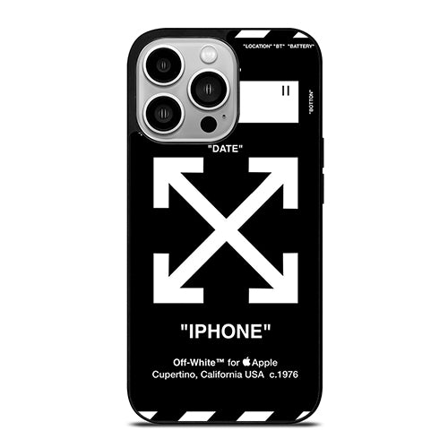 Off White Black Wall iPhone 14 Pro Case