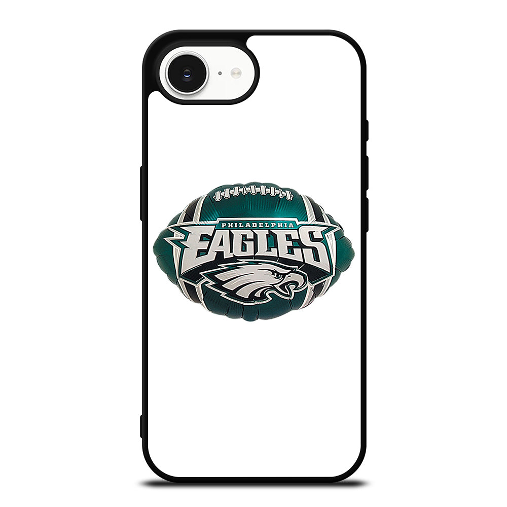 PHILADELPHIA EAGLES BALL iPhone 16e case black TPU silicone rubber protective cover by Casedear