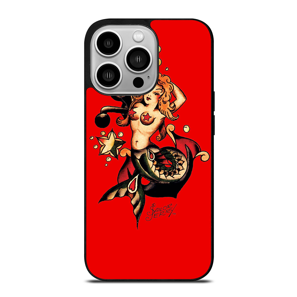 SAILOR JERRY MERMAID TATTOO iPhone 14 Pro Case