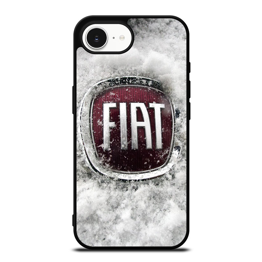 SNOW FIAT iPhone 16e case black TPU silicone rubber protective cover by Casedear