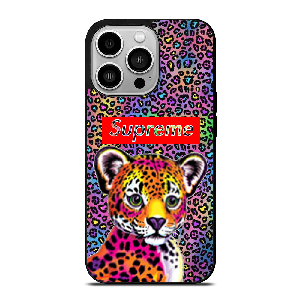SUPREME LISA FRANK LEOPARD iPhone 14 Pro Case