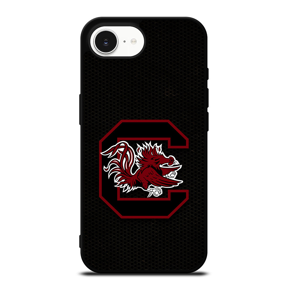 South Carolina Gamecocks Logo iPhone 16e case black TPU silicone rubber protective cover by Casedear