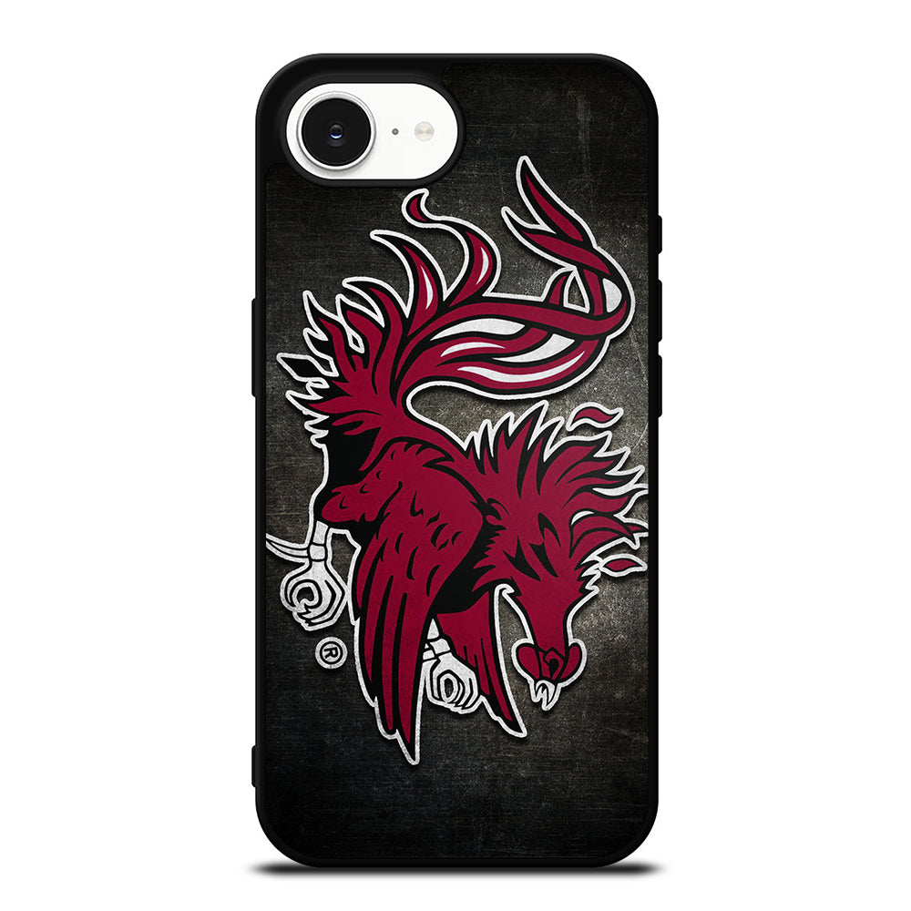 South Carolina Gamecocks Symbol iPhone 16e case black TPU silicone rubber protective cover by Casedear