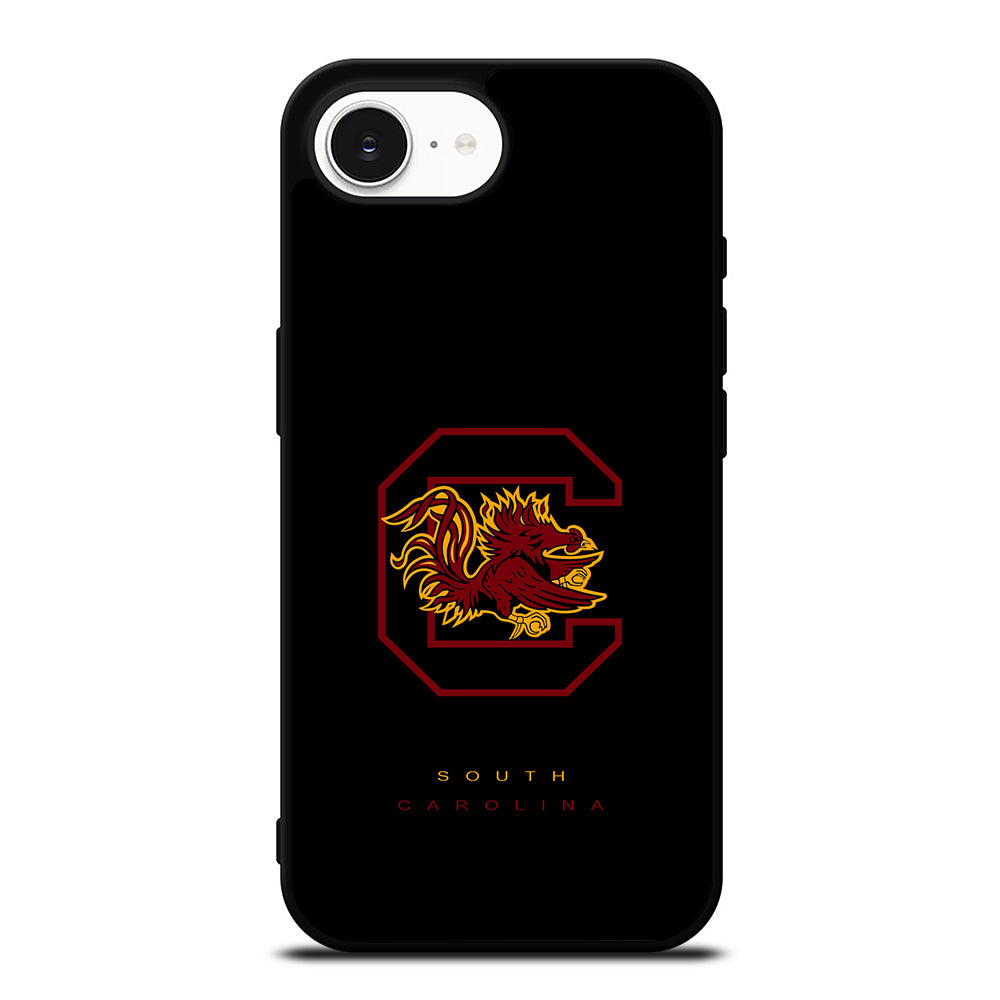 South Carolina iPhone 16e case black TPU silicone rubber protective cover by Casedear
