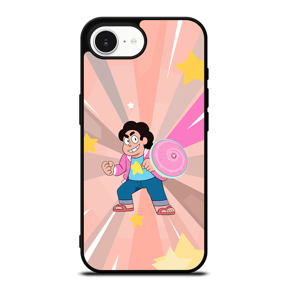 Steven Universe Smile iPhone 16e case black TPU silicone rubber protective cover by Casedear