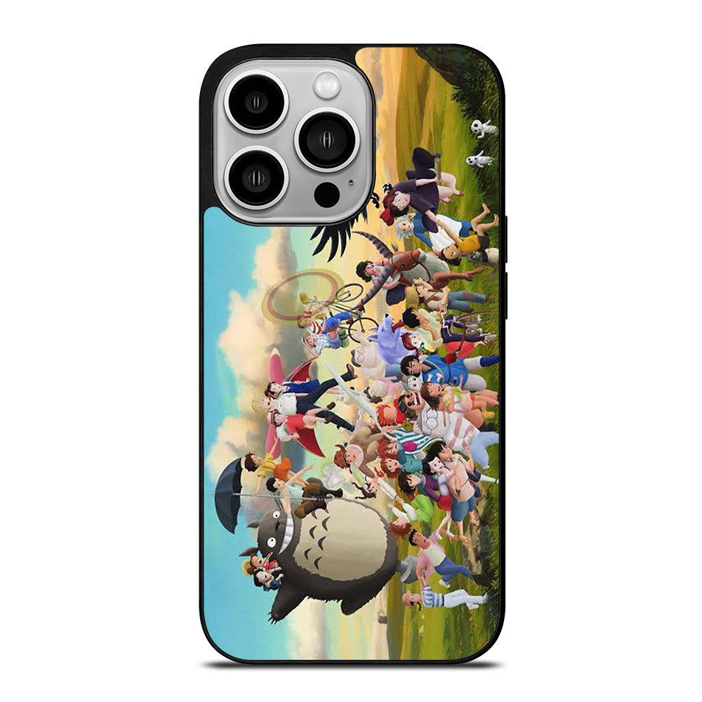 Studi Ghibli Cartoon Family iPhone 14 Pro Case
