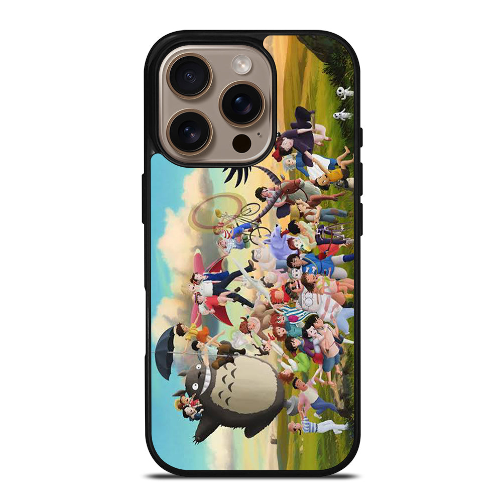 Studi Ghibli Cartoon Family iPhone 16 Pro Case