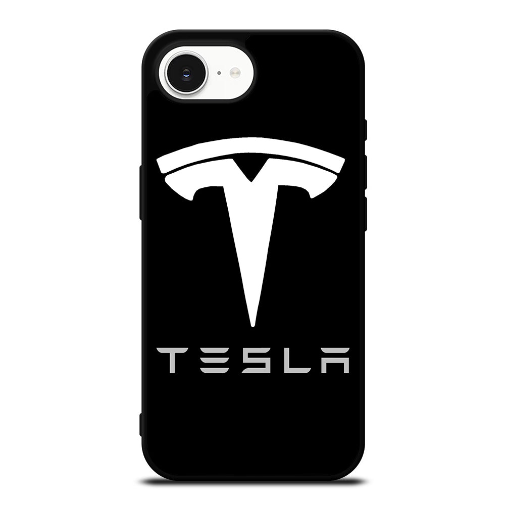 TESLA MOTORS iPhone 16e case black TPU silicone rubber protective cover by Casedear