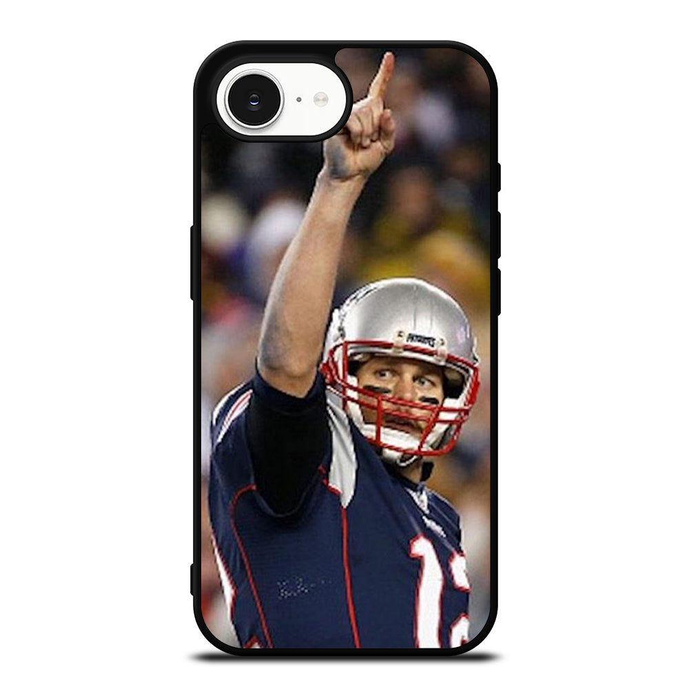 TOM BRADY FOOT BALL iPhone 16e case black TPU silicone rubber protective cover by Casedear
