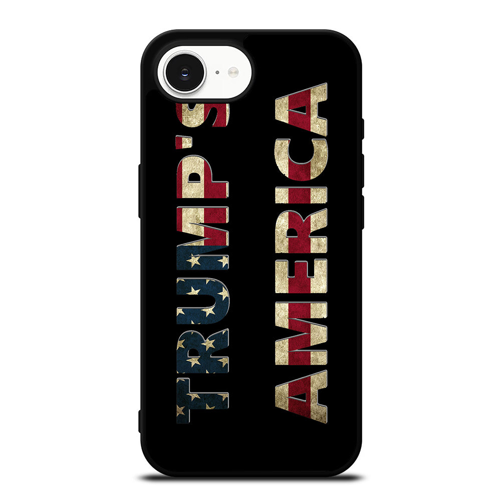 TRUMP'S AMERICA iPhone 16e case black TPU silicone rubber protective cover by Casedear