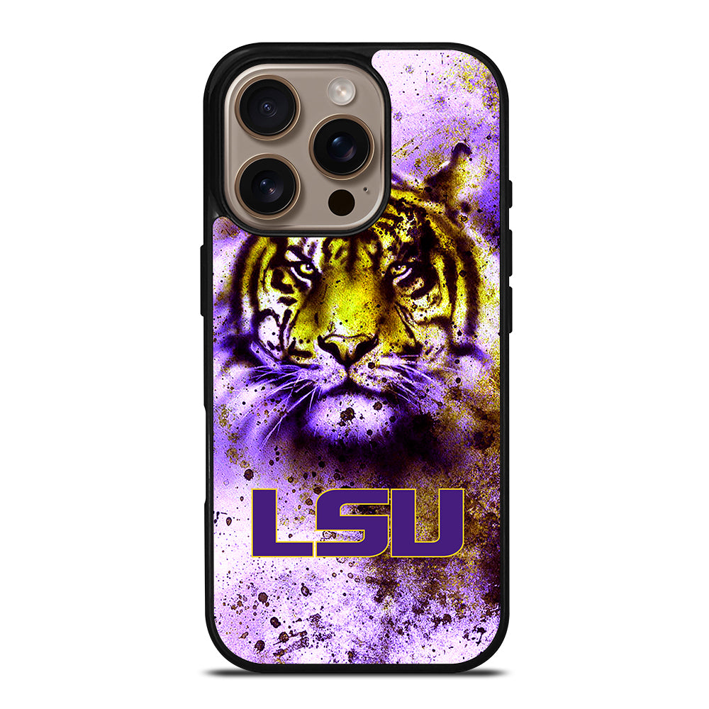 Tigers LSU Logo Wallpaper iPhone 16 Pro Case