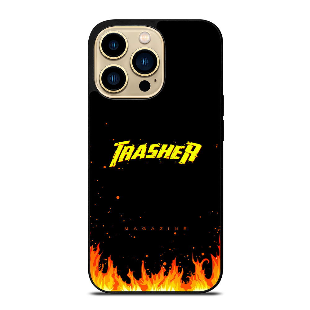 Trasher Smoldering Font iPhone 14 Pro Max Case