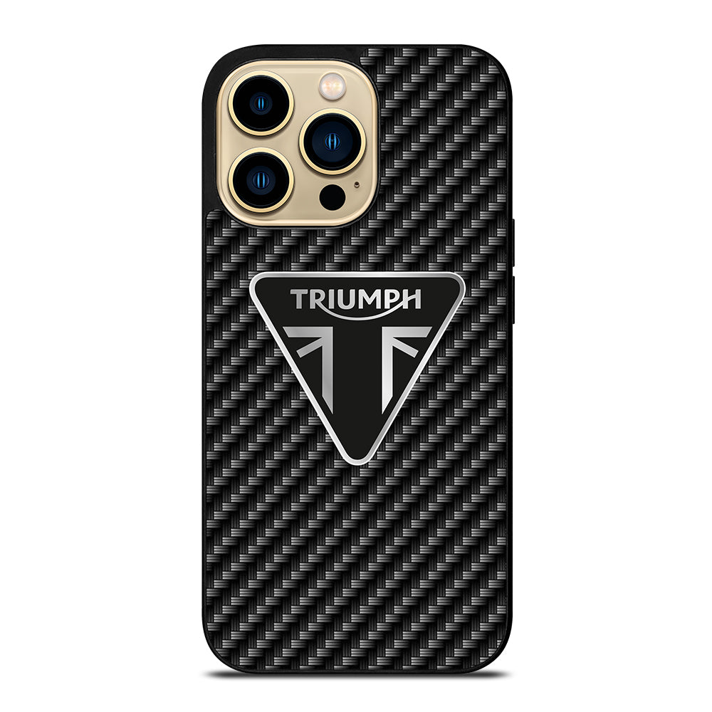 Triumph Motorcycle Carbon Logo iPhone 14 Pro Max Case