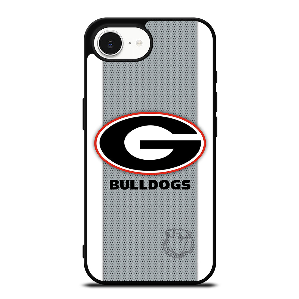 UNIVERSITY GEORGIA BULLDOGS iPhone 16e case black TPU silicone rubber protective cover by Casedear