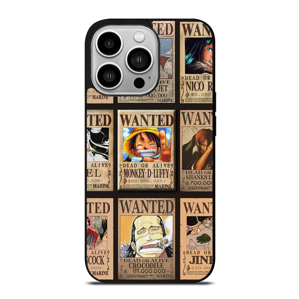 Wanted One Piece Luffy iPhone 14 Pro Case