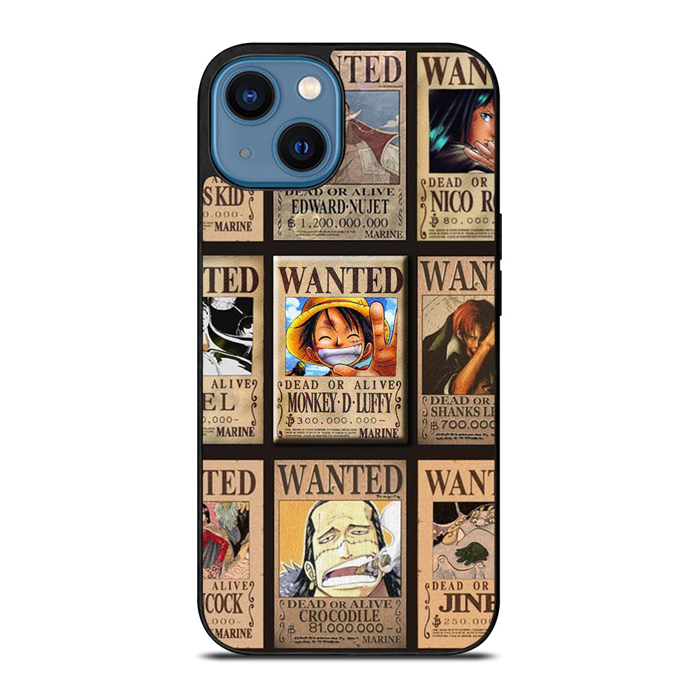 Wanted One Piece Luffy iPhone 14 Case